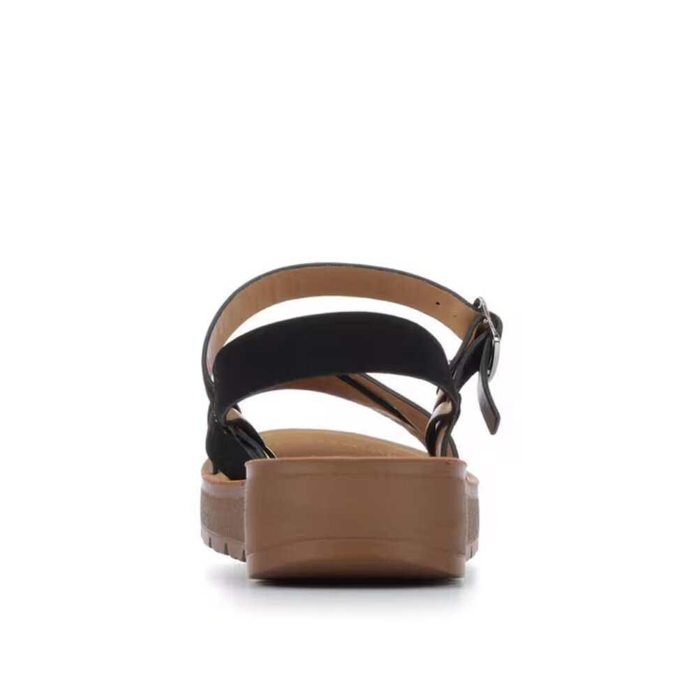 Soda Women's Black Chester-S Wedge Sandals/NIB/7 - Picture 5 of 15